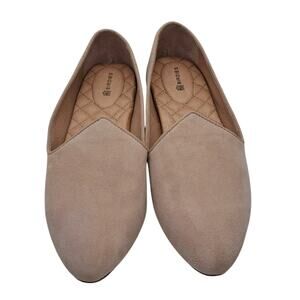 Birdies Womens Heron Flats Loafer Shoe 7.5-8 Nude Beige Pointed Toe Ballet